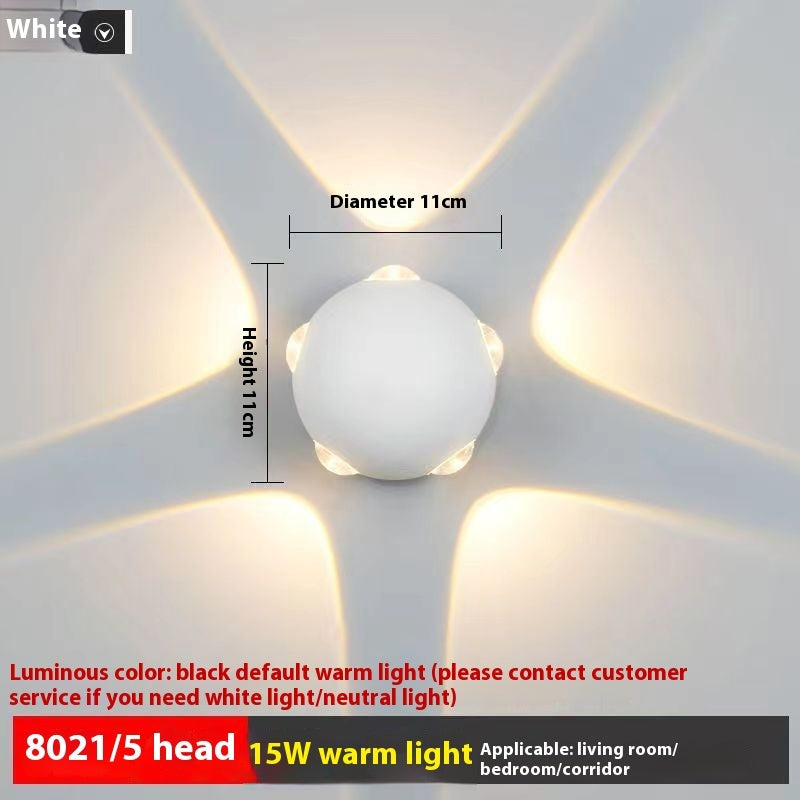 Simple Up And Down Illuminated Decorative Spherical Wall Lamp