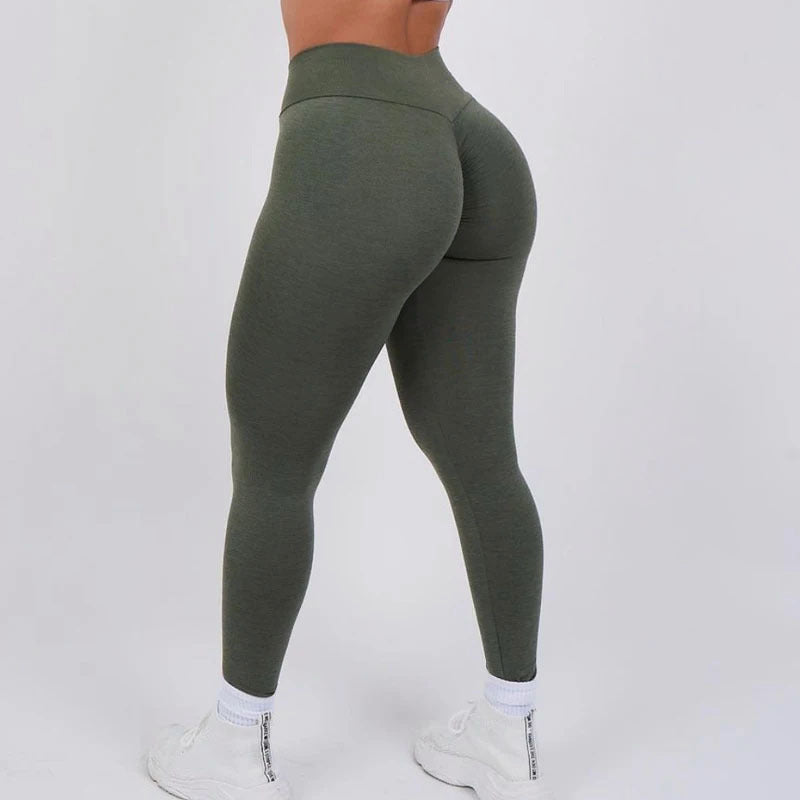Seamless Scrunch Leggings – Tummy Control High-Rise Workout Pants