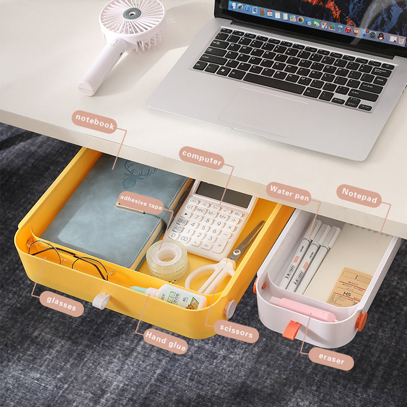 Under-Desk Drawer Storage Box – Hidden Organizer Rack