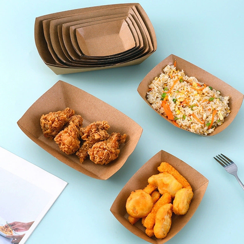 Ship  Snacks And Kraft Paper Lunch Boxes Takeaway