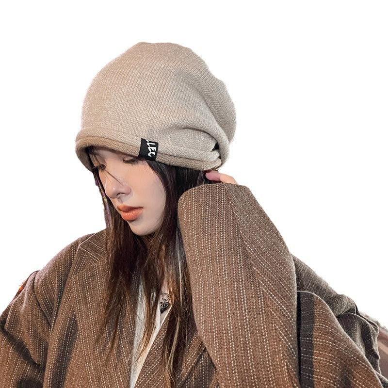 Knitted Wool Winter Warm Pile Heap Cap