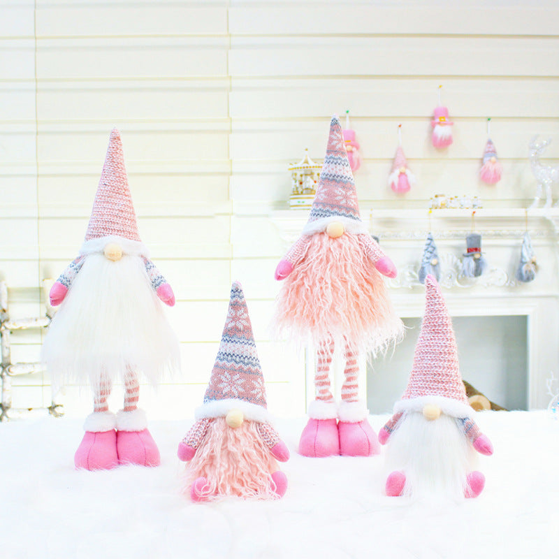 Christmas Telescopic Faceless Doll Window Decoration