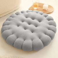 Round Biscuit Cushion Gray