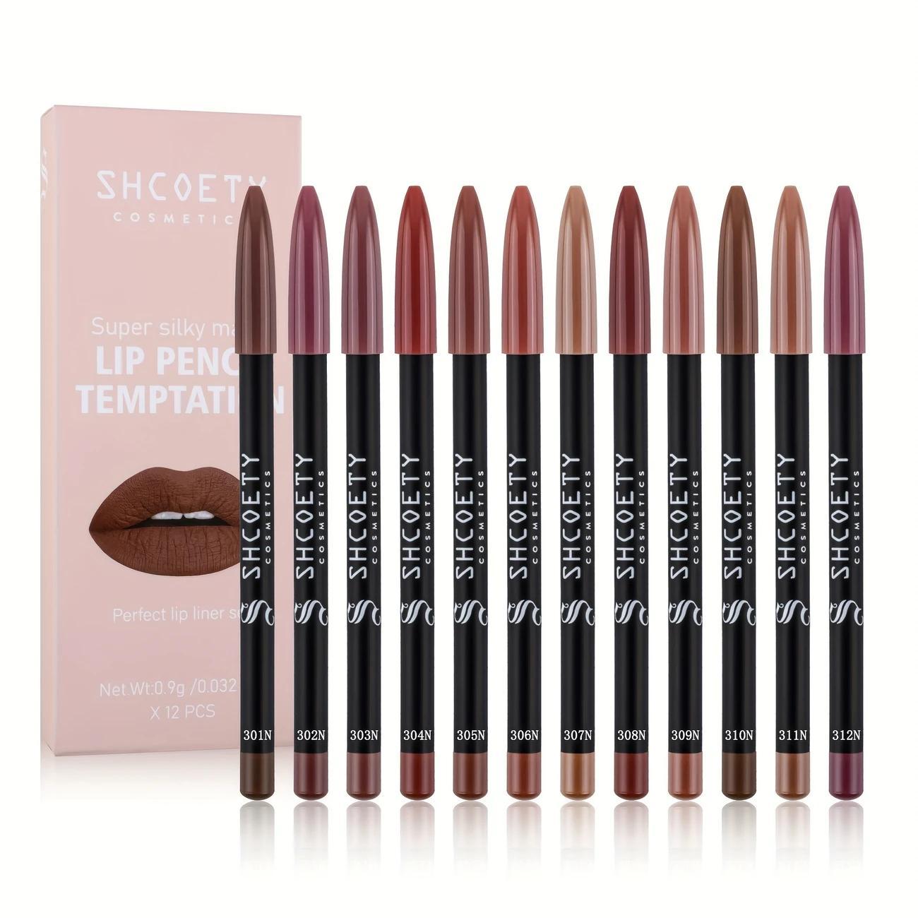 Private Label 12 Colors Smooth Waterproof Long-lasting Vegan Cruelty-free Non-stick Easy To Color Lip Liner Makeup