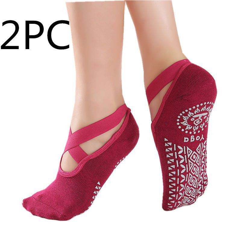Cross belt yoga socks