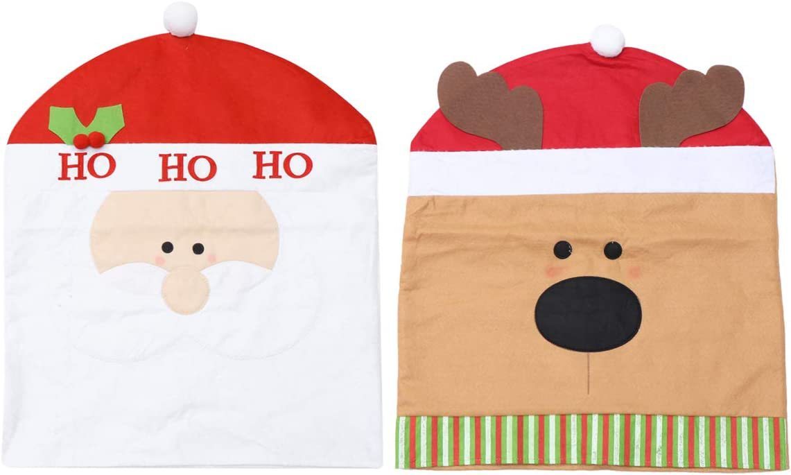 Christmas Decoration Supplies Elderly Snowman Elk Chair Cover