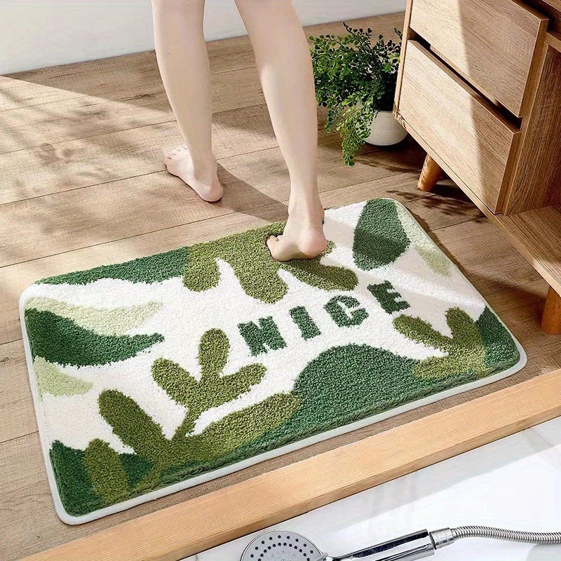 Bathroom Non-Slip Decorative Floor Mat – Cashmere-Like Absorbent and Stain-Resistant Carpet for Bathrooms