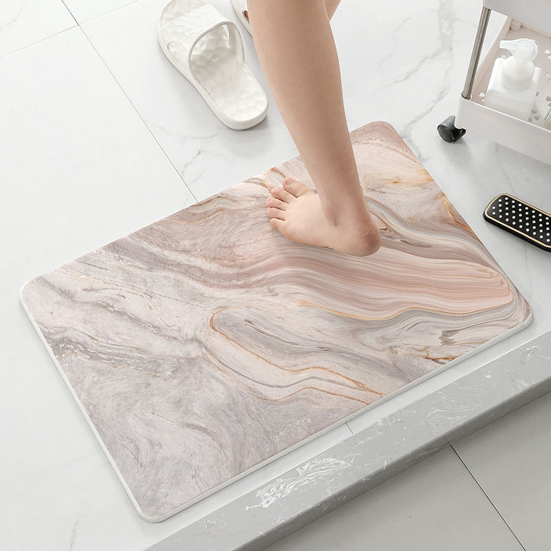 Marble Bathroom Floor Mats – Super Absorbent & Stylish