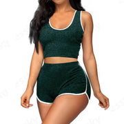 Women's Casual Multicolor Sports Shorts Set – Lightweight and Stylish Activewear