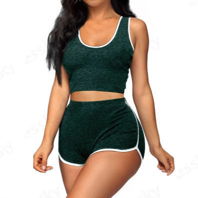 Women's Casual Multicolor Sports Shorts Set – Lightweight and Stylish Activewear