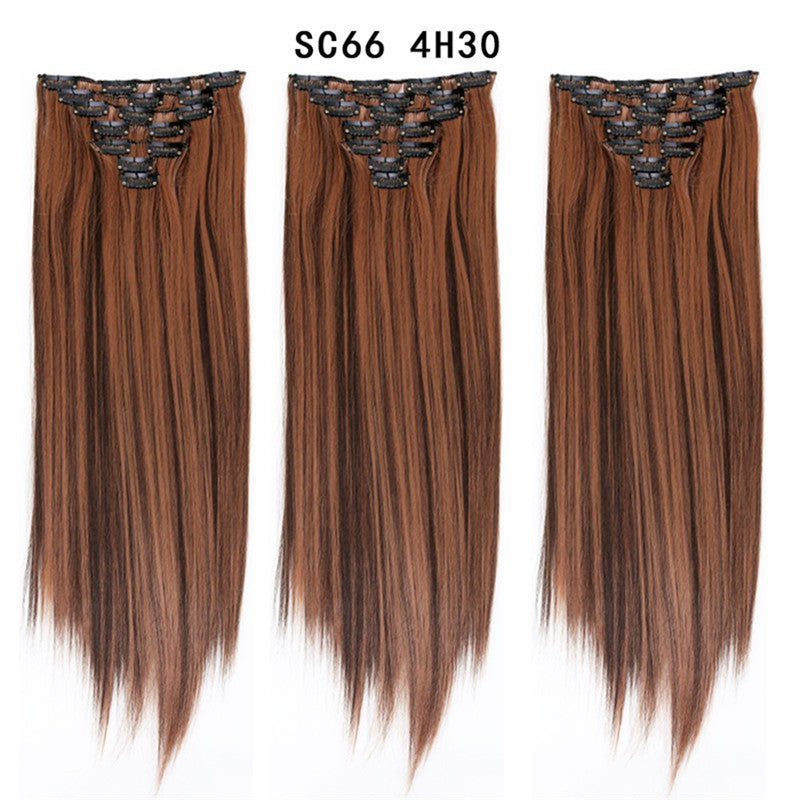 16 Card Seven-piece Hairpiece Clip Wig Beauty Chemical Fiber Wig Set Hair Extension
