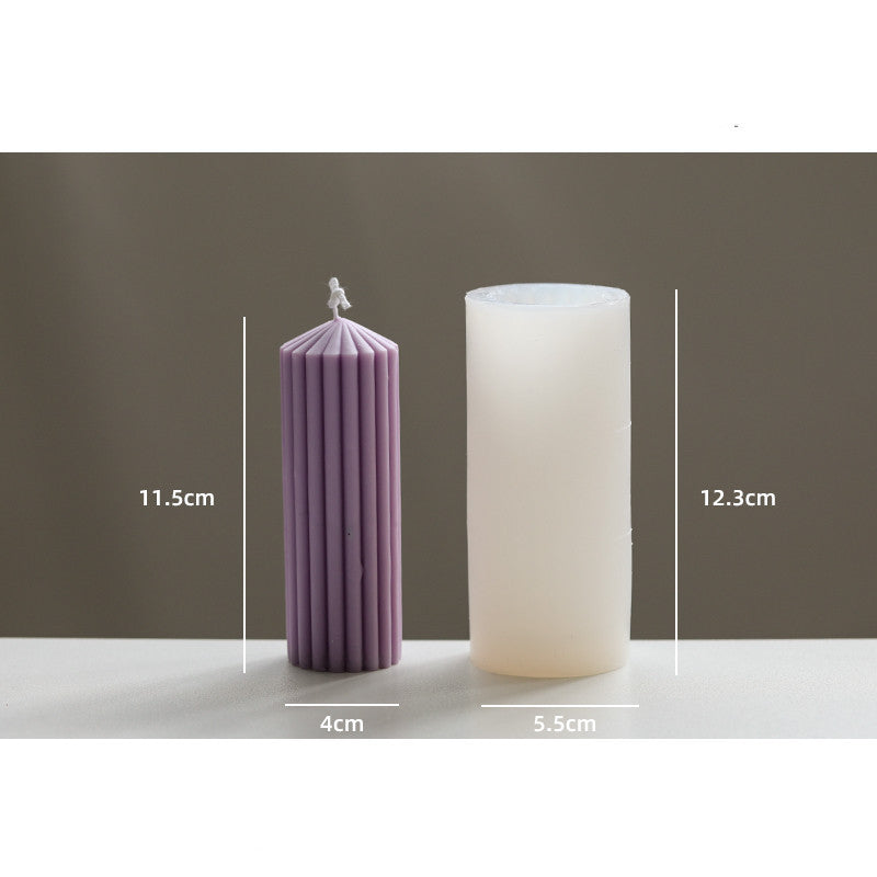 Striped Road Simple Decorative Candle Mould