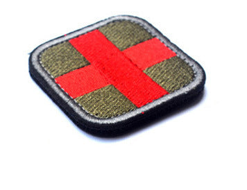 Cross Tactical Medical Badge Emergency Rescue Backpack Chapter Embroidery Velcro Label
