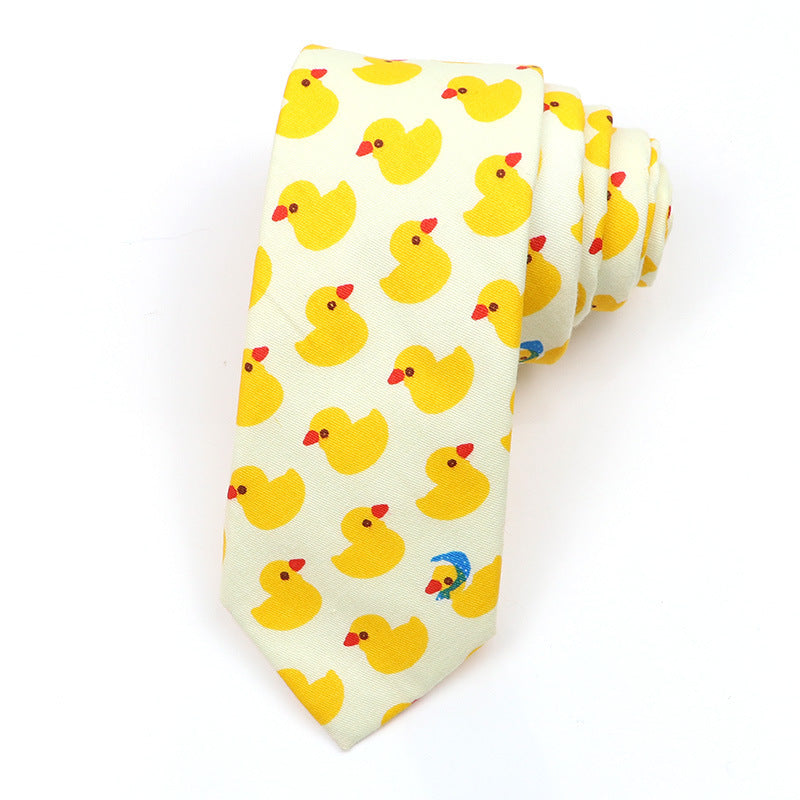 Cartoon Print Cotton Bow Tie – Casual Style