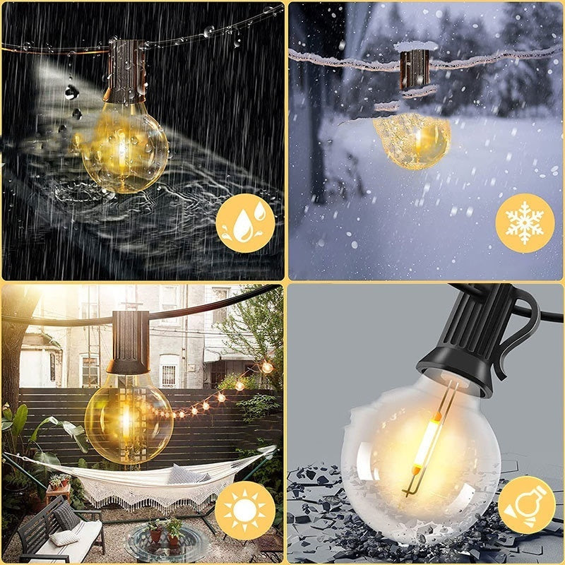 Outdoor G40 Globe String Lights Waterproof LED Festival Decoration