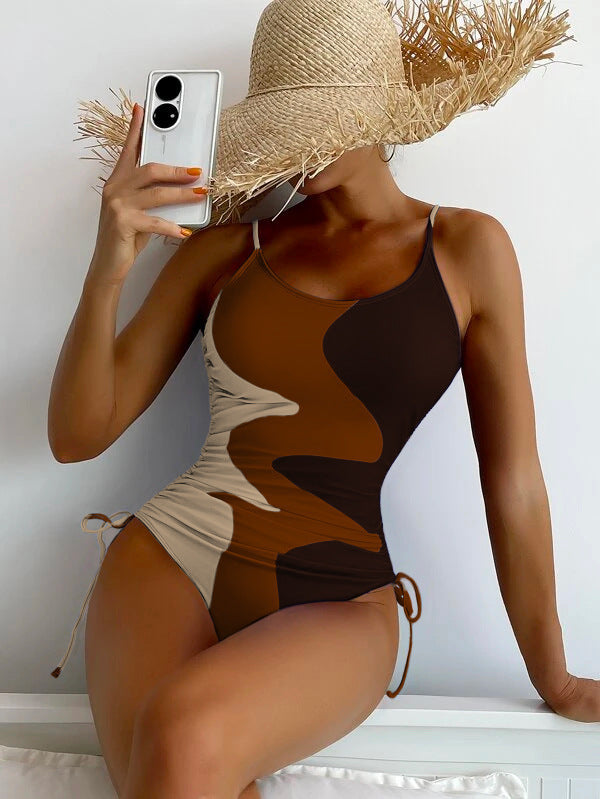 Swimsuit One-piece Sleeveless Fixed Swimming Trunks