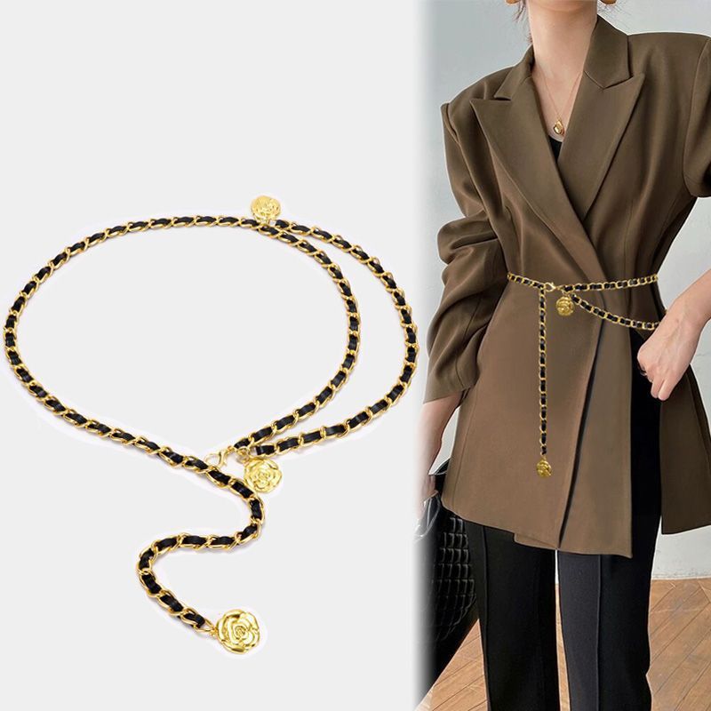 Women's Classic Waist Chain Belt for Dresses, Skirts, and Pants