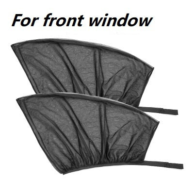 Car Front and Rear Side Curtain Sun Visor Shade, UV Protection and Anti-Mosquito Mesh Cover for Windows
