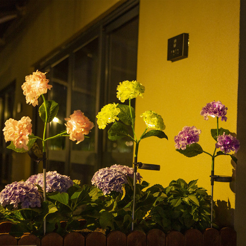 Solar Hydrangea Lights Floor Outlet Outdoor Garden Decorative Lights
