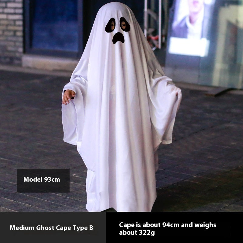 Halloween Party White Costume Ghost Cloak Robe