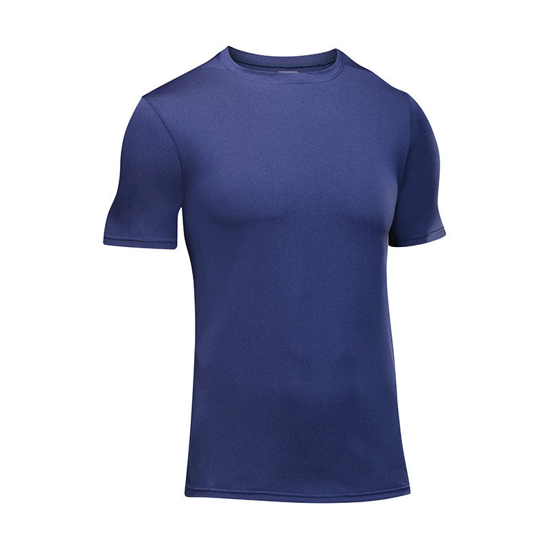 Solid Color Sports Quick-drying Men's Running Workout Short Sleeve