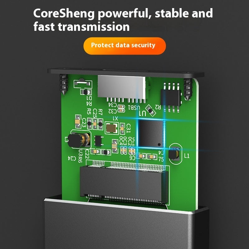 USB 3.0 SSD Enclosure with NGFF Interface – Aluminum Alloy Solid State Drive Cartridge
