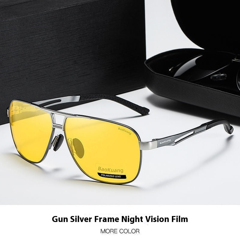 Men's Day and Night Dual-Use Photochromic Sunglasses