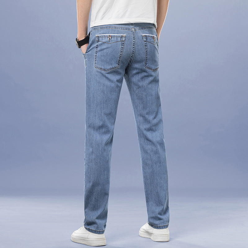 Men’s Simple Straight Jeans – Popular Loose Casual Denim