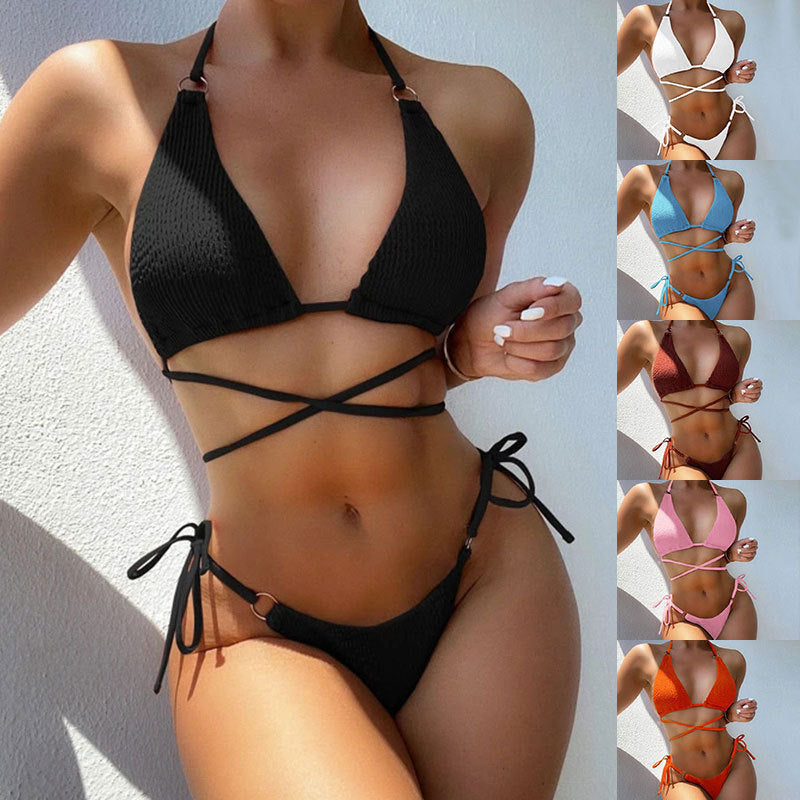 Women’s Split Bikini Set – Beach Swimwear