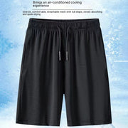 Men’s Breathable Mid-Length Summer Pants – Loose Fit, Ice Silk & Mesh Options