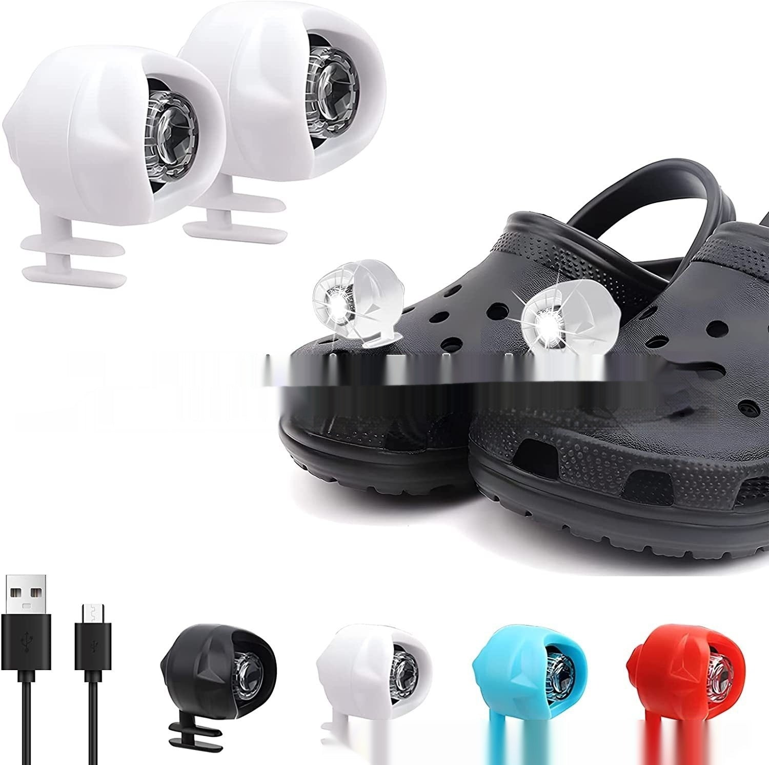 In Stock Plastic Rechargeable Hole Shoes Light New Color Matching