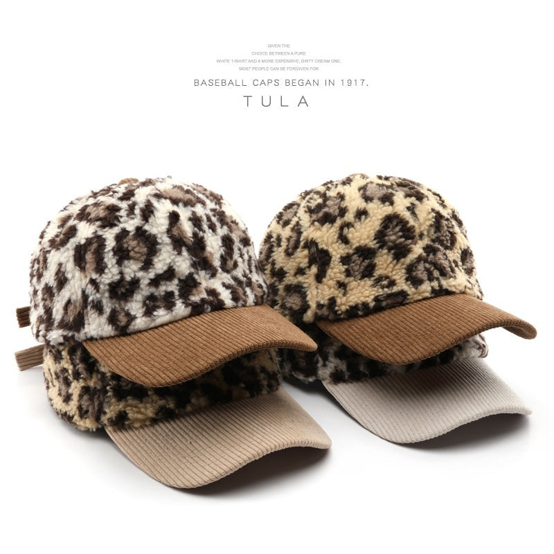 Women's Retro Color-Block Leopard Print Baseball Cap