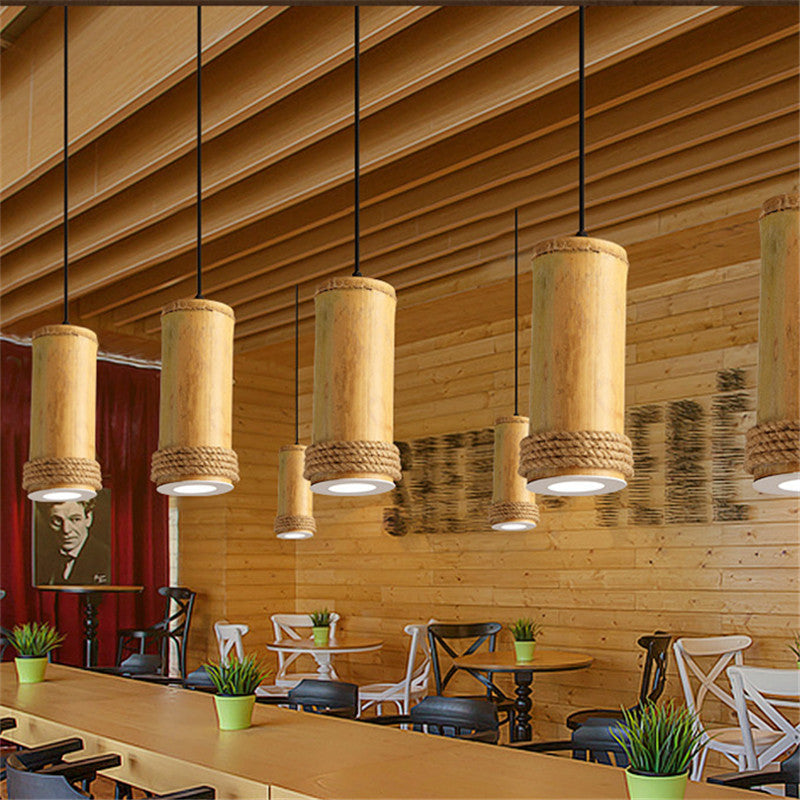 Creative Bamboo Twine Bar Table Chandelier