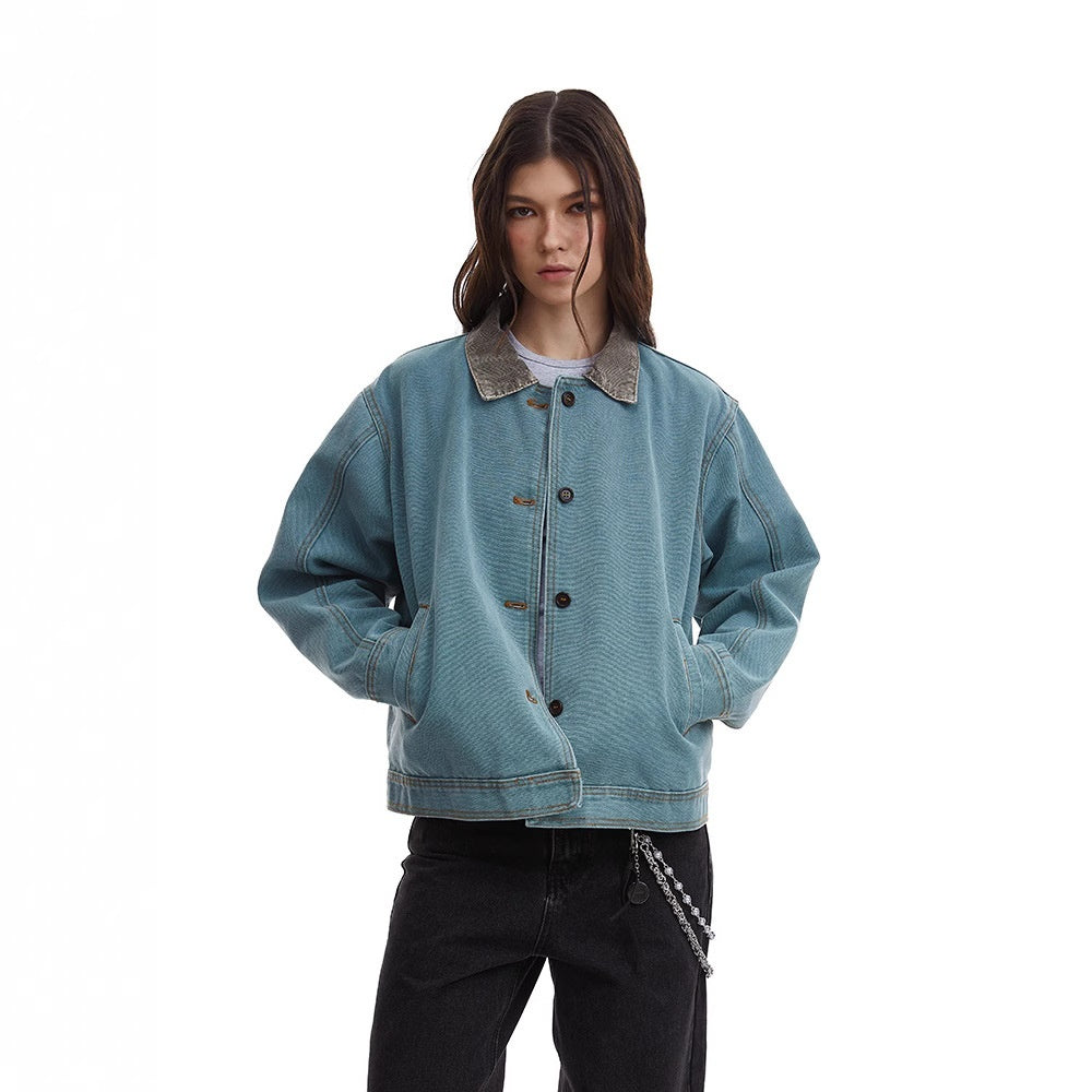 Retro Simple Loose-fitting Workwear Jacket Spring New