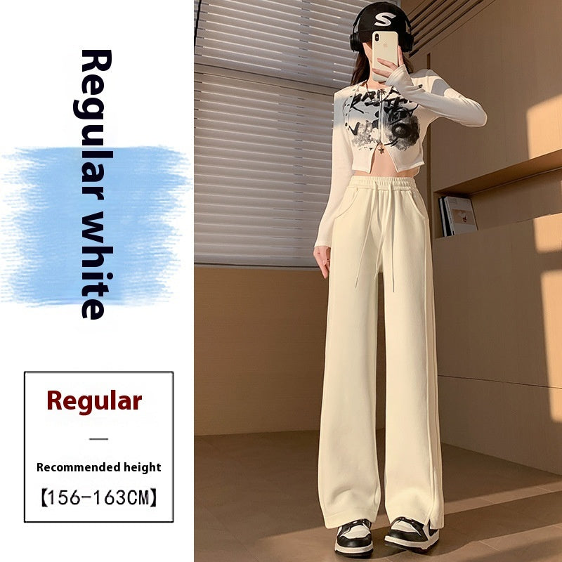 Women’s High-Waist Sweatpants – Long Thin Straight Loose Leisure Pants