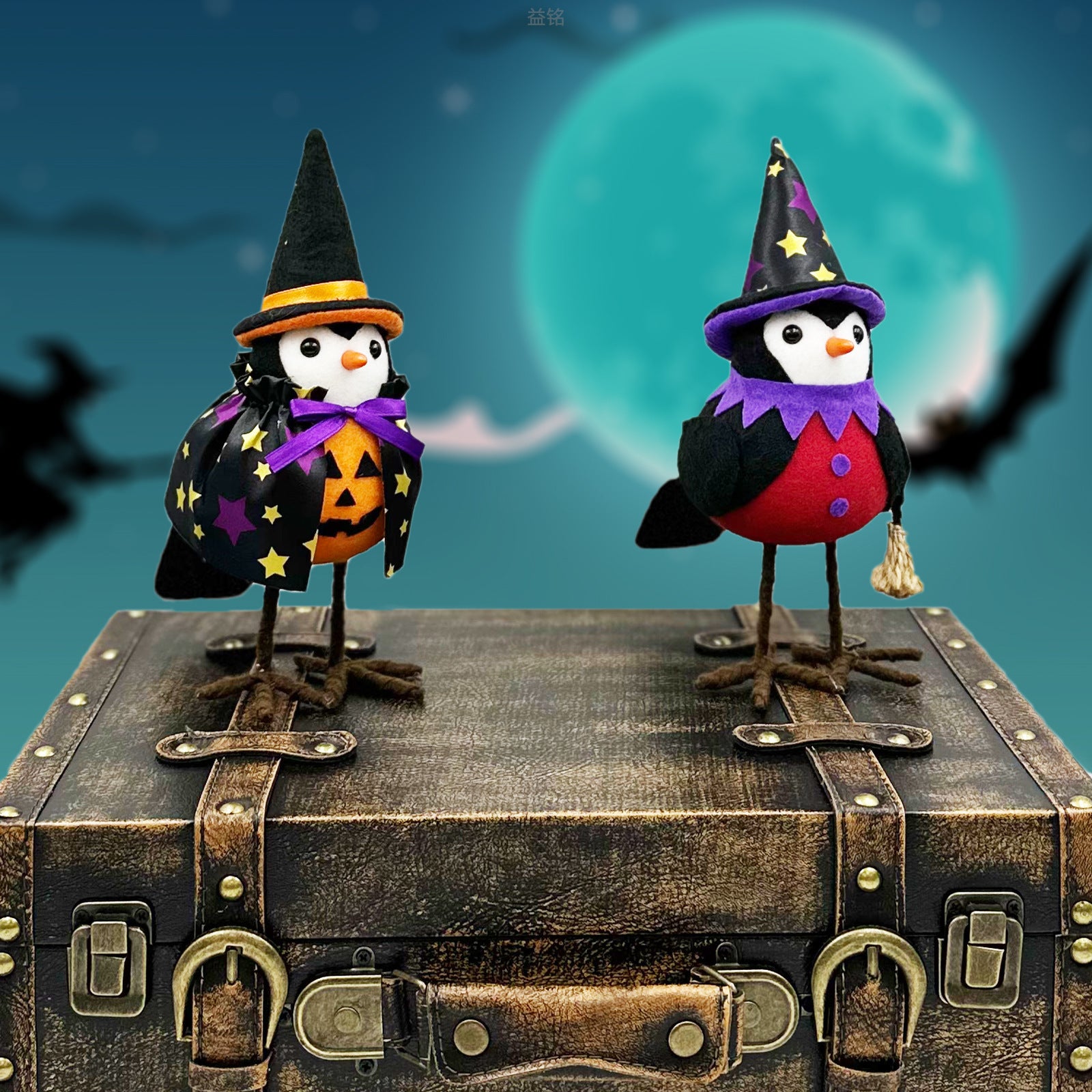 Halloween Decorations Top Hat Bird Doll Doll