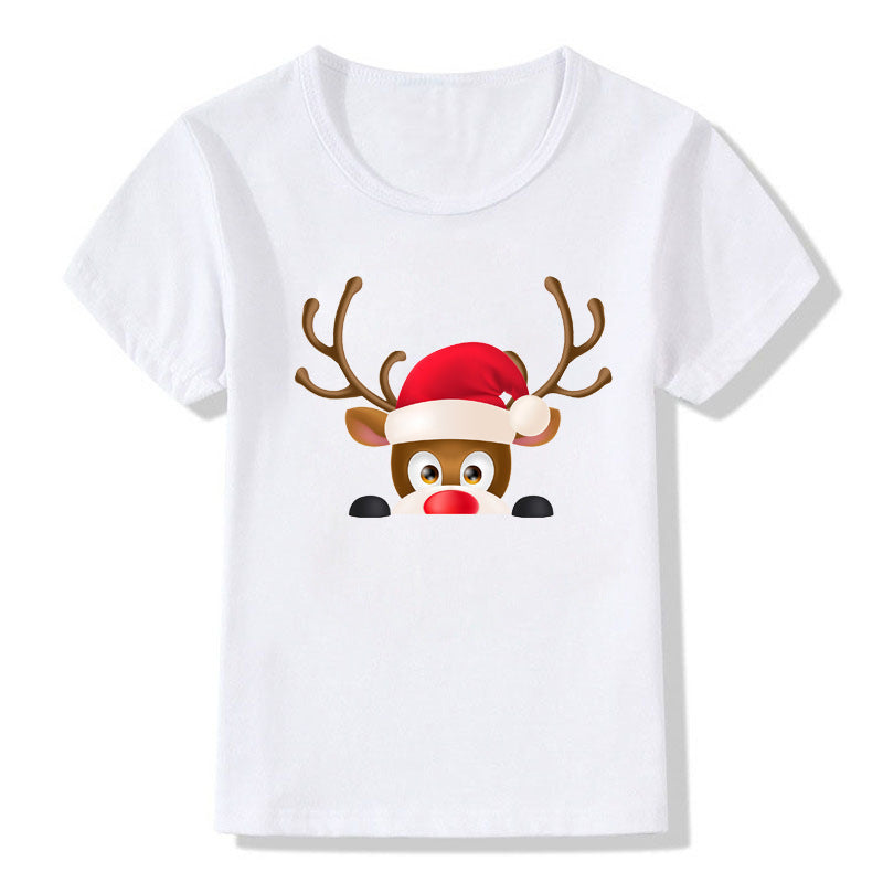 Unisex Cotton Crew Neck Christmas Tee Regular Fit Kids