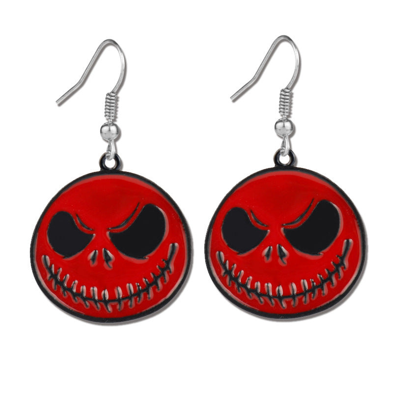 Halloween Accessories Horror Funny Pumpkin Ghost Demon Earrings