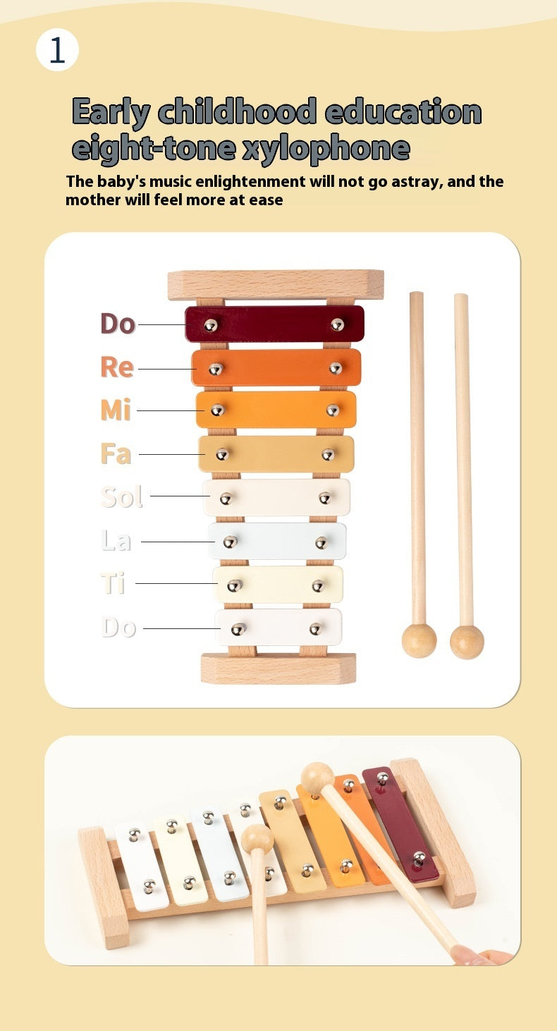 Children's Wooden Orff Musical Instrument Packages Vocal Music Enlightenment Science And Education