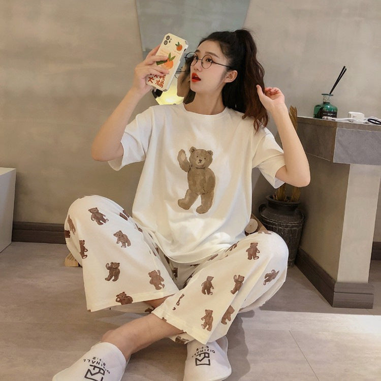 Short-sleeved Trousers Pajamas Suit Sweet Princess Homewear