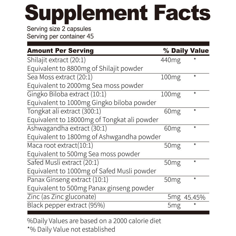 BSYS Xilaizhi Capsules 90 Capsules  Men's Vitality & Energy  Anti-Fatigue Brain Health Support  Hormone Balance Office Workers Seniors Antioxidant Care  Blood Sugar & Metabolism Support