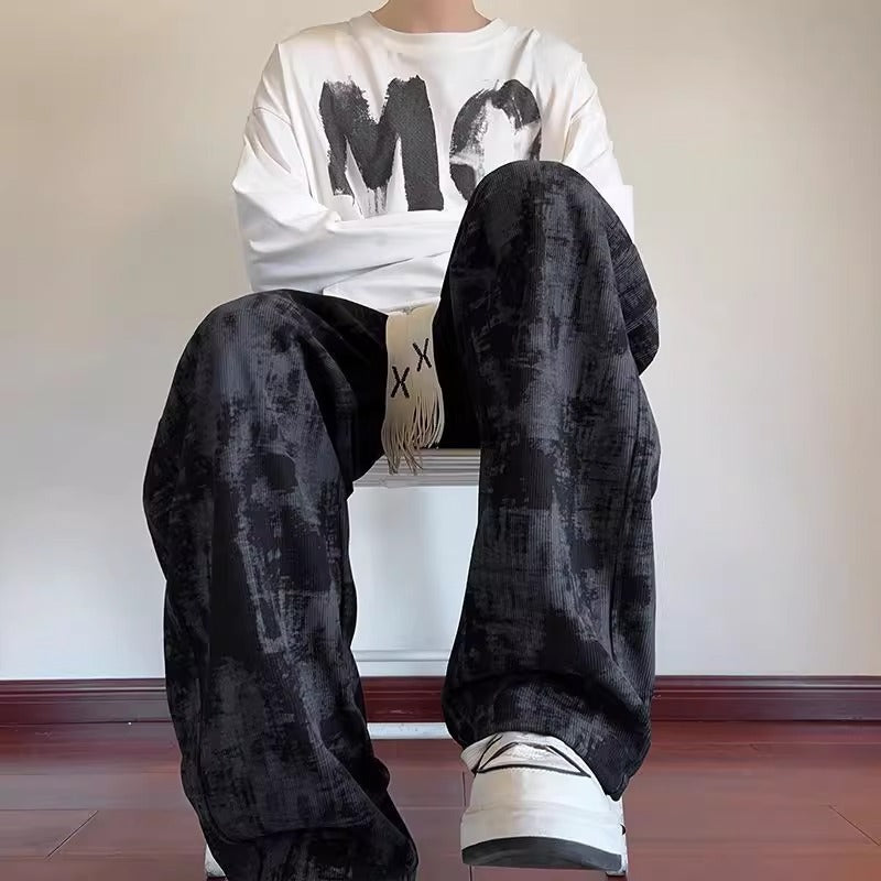 Men’s Autumn American Style Tie-Dye Draped Pants