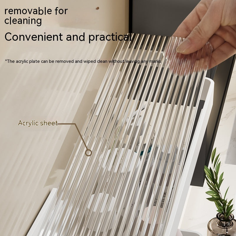 Bathroom Storage Rack Bathroom Toilet Acrylic Face Washing Washstand Towel White Punch-free