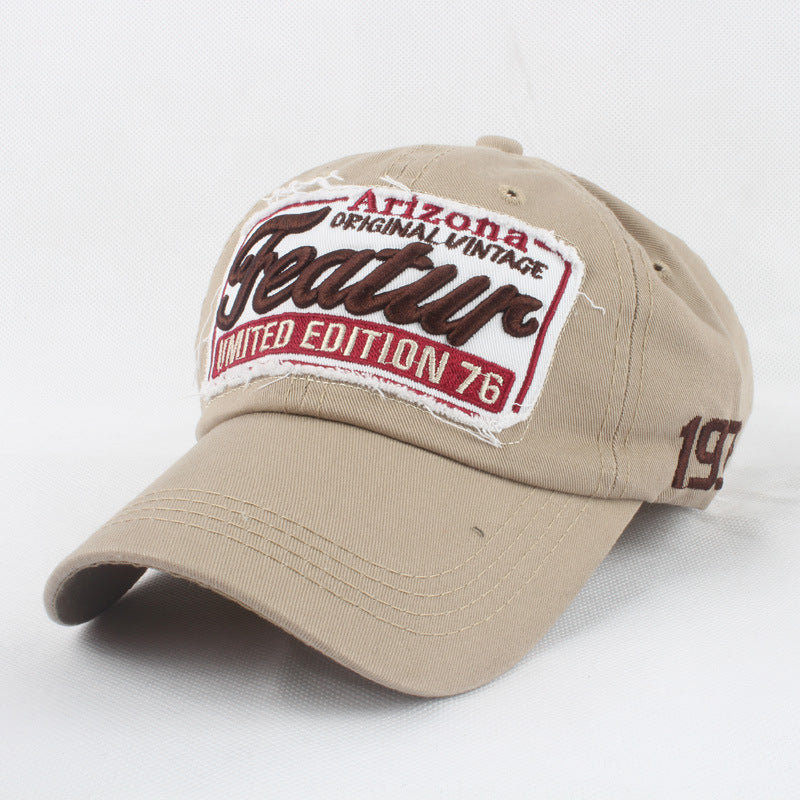 European and American Style Letter Embroidered Peaked Cap