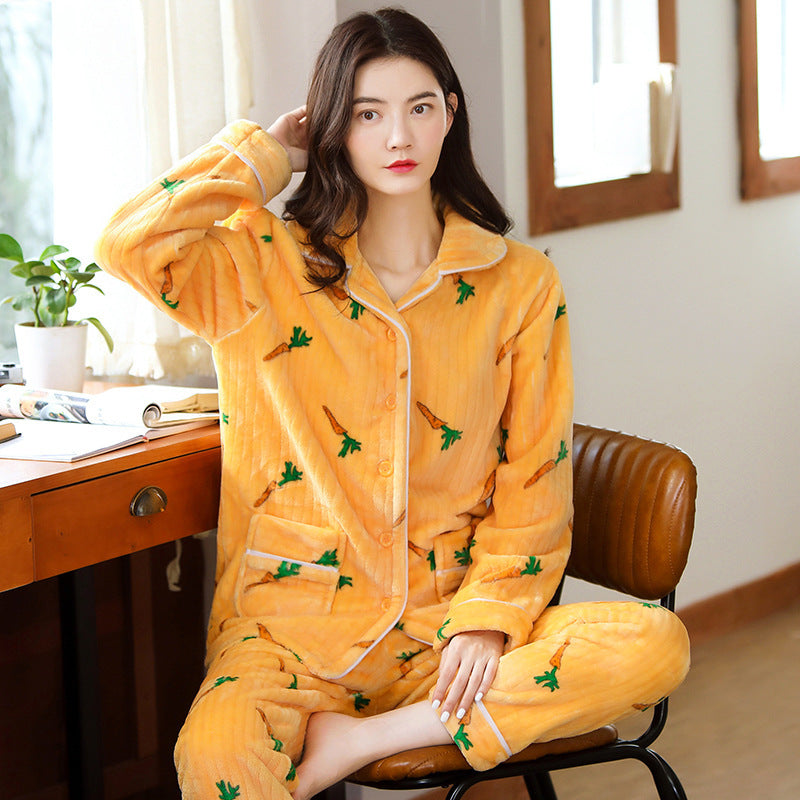 Women's Pajamas Coral Velvet Youth Home Wear Fashion
