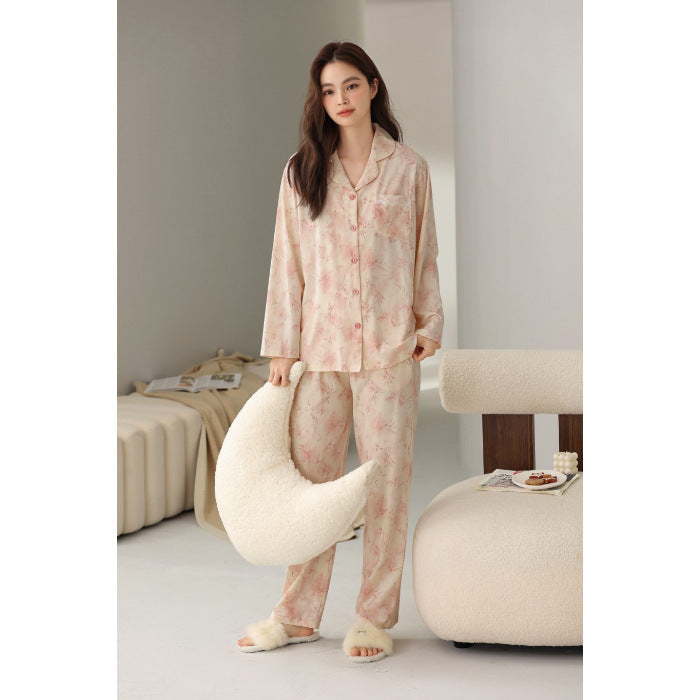 Unisex Modal Velvet Long Sleeve Cardigan Homewear Set
