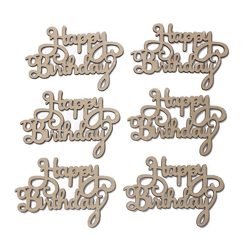 Woodchip Letters Wooden Happy Birthday Wooden