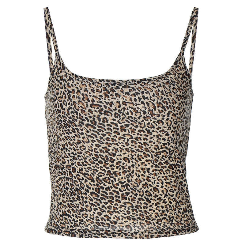 Fashion Printed Sexy Crop-top Spaghetti-strap Tube Top