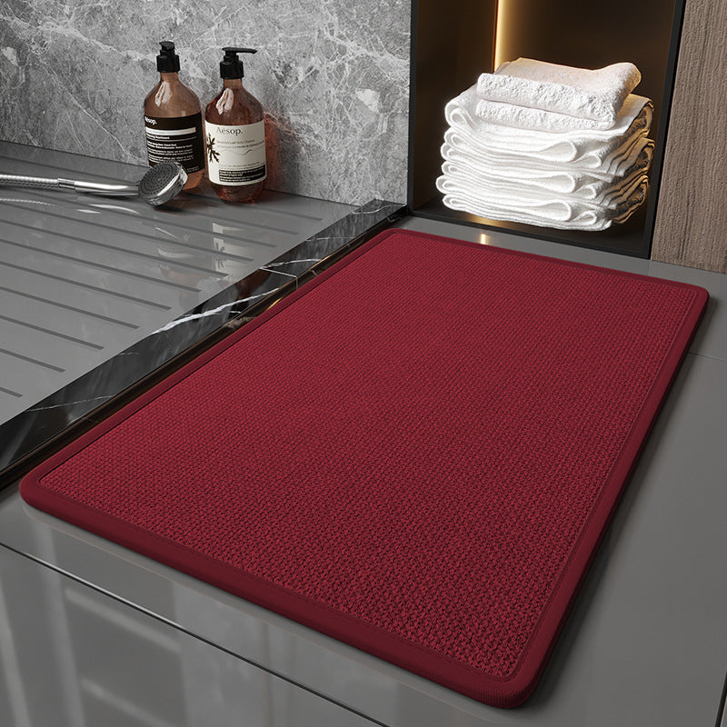 Home Fashion Linen Non-Slip Bathroom Mats