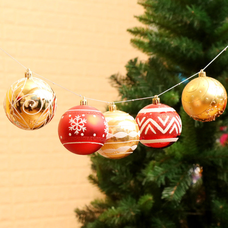 6CM Bright Christmas Ball Ornaments Set of 24 Tree Decorations